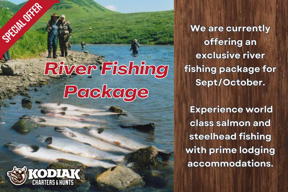 Prime river fishing in Kodiak Alaska